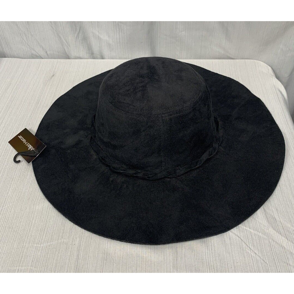 Black Floppy Wide Brim Hat with Braided Accent, Made by Madd Hatter, NWT‎